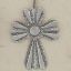 Picture of Sterling Silver Machine Cast Flared Loop Cross