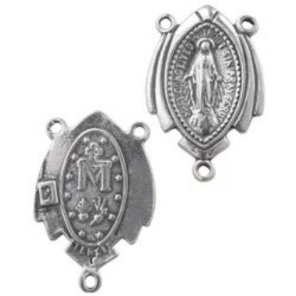 Picture of Sterling Silver Machine Cast Center Rosary Charm