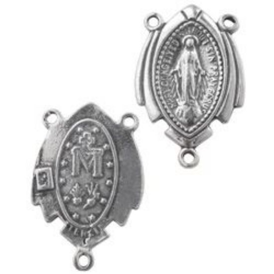 Picture of Sterling Silver Machine Cast Center Rosary Charm
