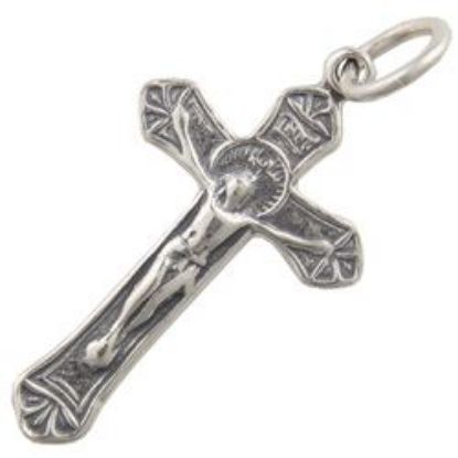 Picture of Sterling Silver Crucifix Charm  Machine Cast Small