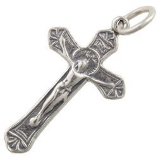 Picture of Sterling Silver Crucifix Charm  Machine Cast Small