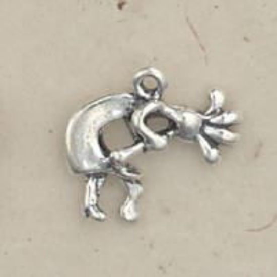 Picture of Sterling Silver 3 Dimensional Right Kokopelli Charm Machine Cast