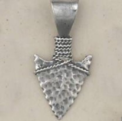 Picture of Sterling Silver Arrowhead Pendant With Bail Machine Cast 35x16mm