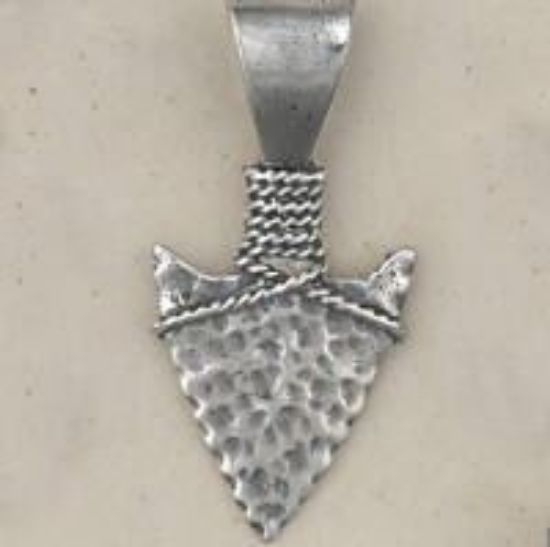 Picture of Sterling Silver Arrowhead Pendant With Bail Machine Cast 35x16mm