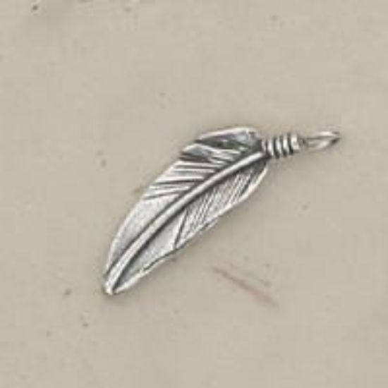 Picture of Sterling Silver Right Looped Feather #4 20.5x4.5mm Machine Cast