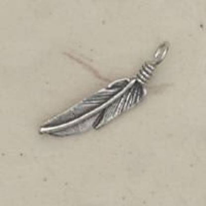 Picture of Sterling Silver  Left Looped Feather #5 20.5x5mm Machine Cast