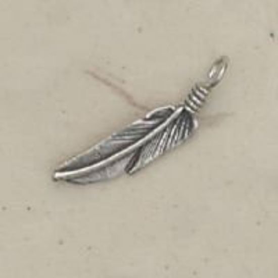 Picture of Sterling Silver  Left Looped Feather #5 20.5x5mm Machine Cast