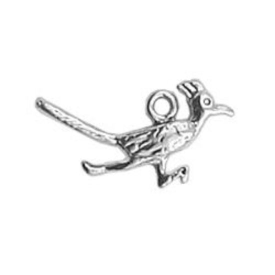 Picture of Sterling Silver Small Machine Cast Loop Roadrunner Charm 10x22mm