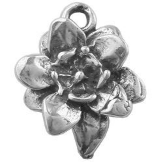 Picture of Sterling Silver Flower Charm Machine Cast