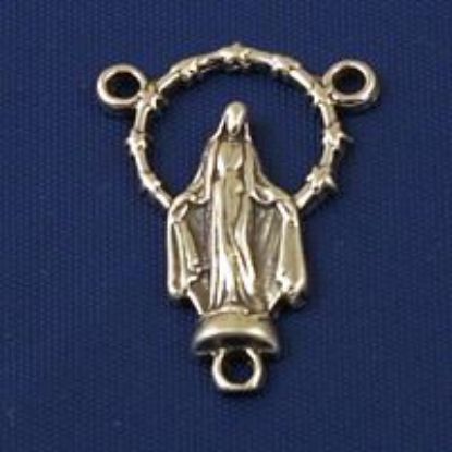 Picture of Sterling Silver Rosary Center Machine Cast 22x15.5mm