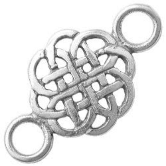 Picture of Sterling Silver Celtic Knot Tile Link, 16mm