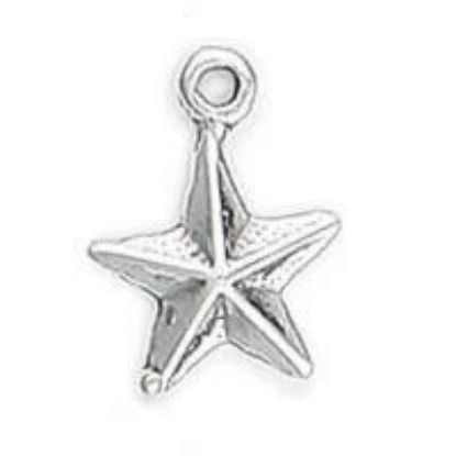 Picture of Sterling Silver Machine Cast Star Charm 11mm