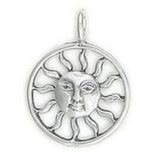 Picture of Sterling Silver Sun Charm 17mm