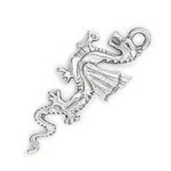 Picture of Sterling Silver Dragon Charm 25mm