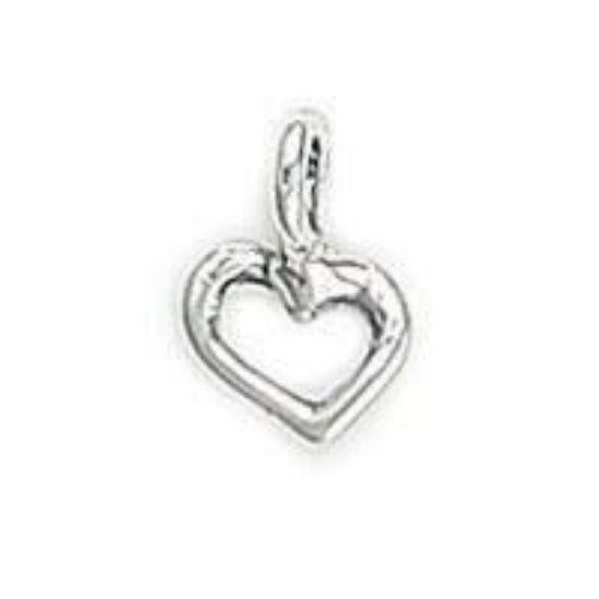 Picture of Sterling Silver Heart Outline Charm 7mm