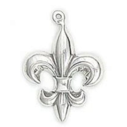 Picture of Machine Cast Sterling Silver Fleur-de-lis Charm, 19mm
