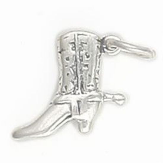 Picture of Sterling Silver Cowboy Boot 3D Charm