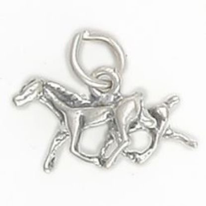 Picture of Sterling Silver Running Horses 3D Charm