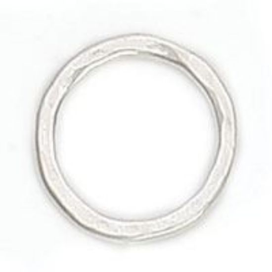 Picture of Sterling Silver Round Hammered Link, 13mm, JBB Finding