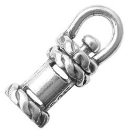 Picture of Sterling Silver Revolving Crimp End Cap, 2mm, JBB Finding
