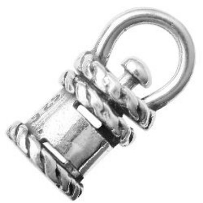 Picture of Sterling Silver Revolving Crimp End Cap, I.D. 4mm, Fits a 4mm strand, JBB Finding