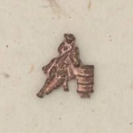 Picture of Red BronzeMini Barrel Racer Rodeo Cast, 14x11mm