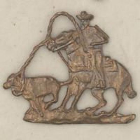 Picture of Red Bronze Calf Roper Rodeo Cast, 27x32mm