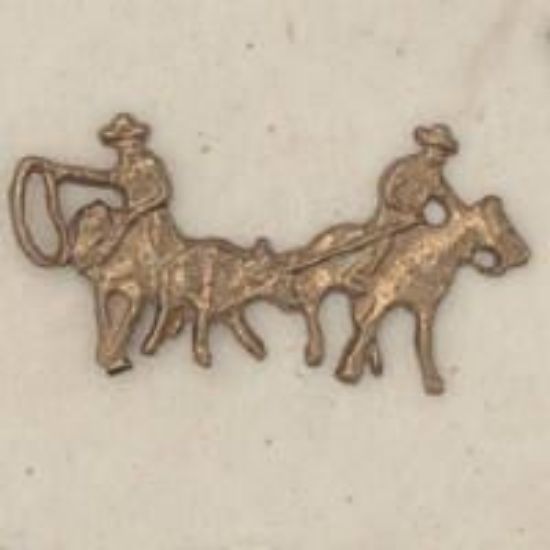 Picture of Red Bronze Team Roper Rodeo Cast, 14x28mm