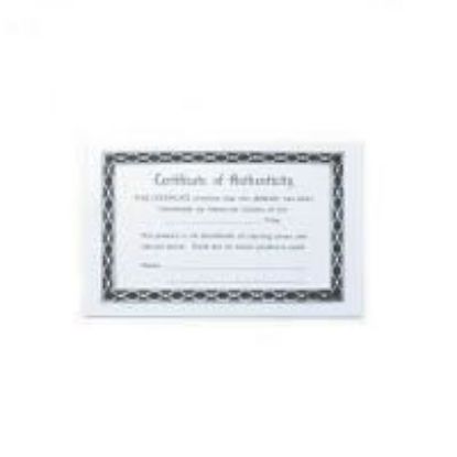 Picture of Certificate of Authenticity Cards<br />25 Cards