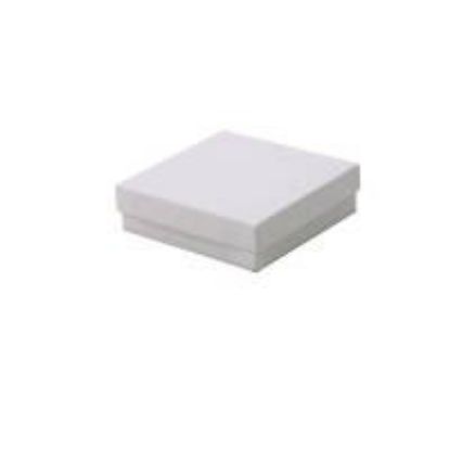 Picture of White Cotton Filled Gift Box 3 1/2 x 3 1/2 x 1 Inch