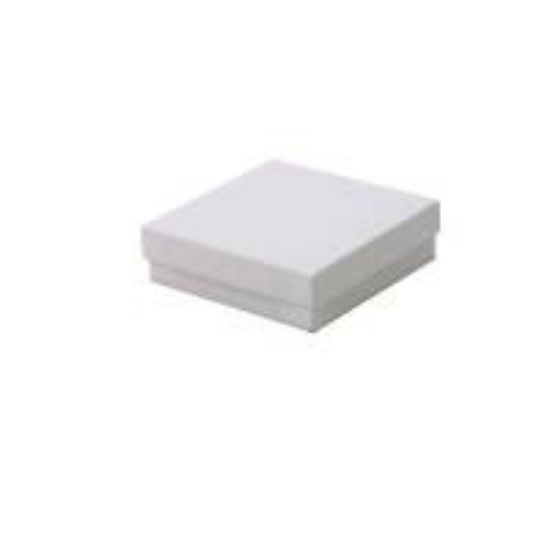 Picture of White Cotton Filled Gift Box 3 1/2 x 3 1/2 x 1 Inch