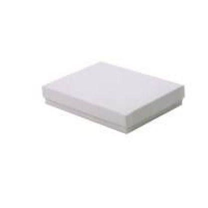 Picture of White Cotton Filled Gift Box 5 1/4 x 3 3/4 x 7/8 Inch