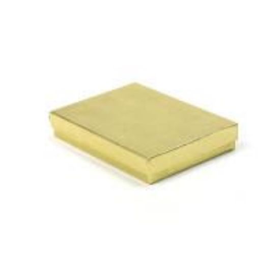 Picture of Gold Cotton Filled Gift Box 5 1/4 x 3 3/4 x 7/8 Inch
