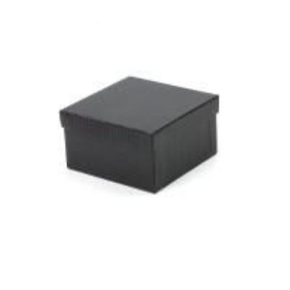 Picture of Black Pin Stripe Cotton Filled Gift Box 3 1/2 x 3 1/2 x 2 Inch