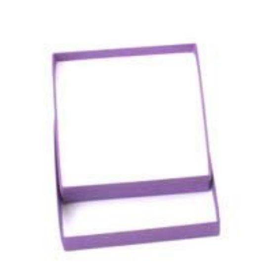 Picture of Purple Cotton Filled Gift Box 3 1/2 x 3 1/2 x 1 Inch