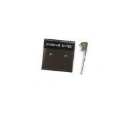 Picture of Plastic Earring Card with "Sterling Silver", 1" x 1", Sold per pkg of 50