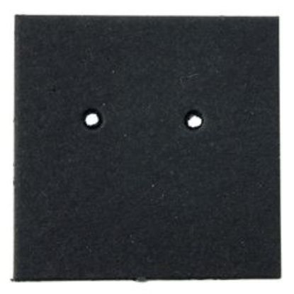 Picture of Black Earring Card, 1" x 1", Sold per pkg of 100