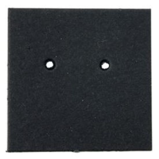 Picture of Black Earring Card, 1" x 1", Sold per pkg of 100