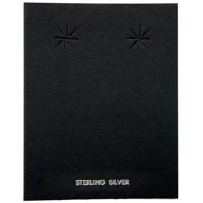 Picture of Black Earring Card with "Sterling Silver", 2-3/8" x 3", Sold per pkg of 100