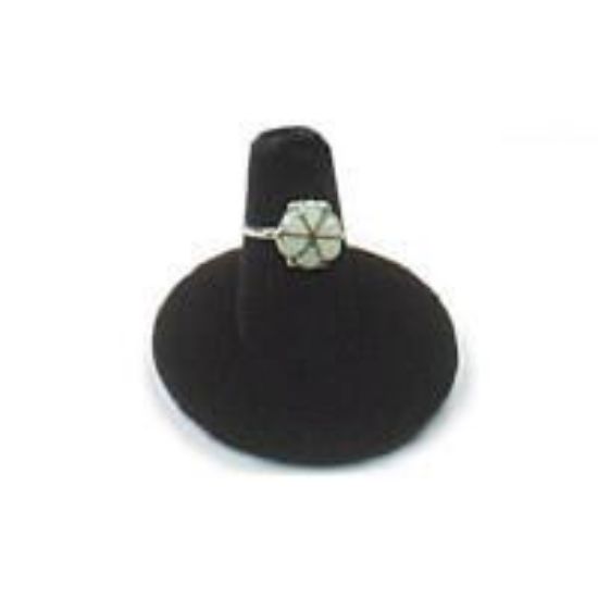 Picture of Enchanted Black Velvet Single Ring Display, 2-1/8" diameter x 1-1/4" H, Sold individually, Imported