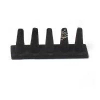 Picture of Black Velvet 5 Long Ring Display, 8" L x 2" W x 1-1/4" D, Sold individually, Imported