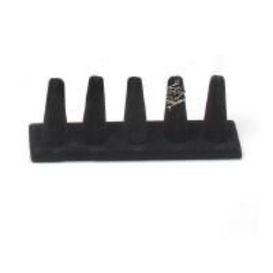 Picture of Black Velvet 5 Long Ring Display, 8" L x 2" W x 1-1/4" D, Sold individually, Imported