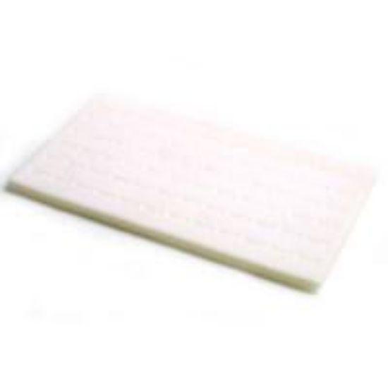 Picture of Enchanted White Flock Ring Display Tray Insert, 72 Straight Ring Slots, 14-1/8" L x 7-5/8" W x  5/8" D, Sold individually, Made in the USA