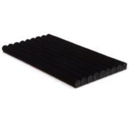 Picture of Black Flocked Continuous-Slot Ring Display Tray Insert, 8 Row Ring Slots, 14-1/8" L x 7-5/8" W  x 3/4" D, Sold individually, Imported