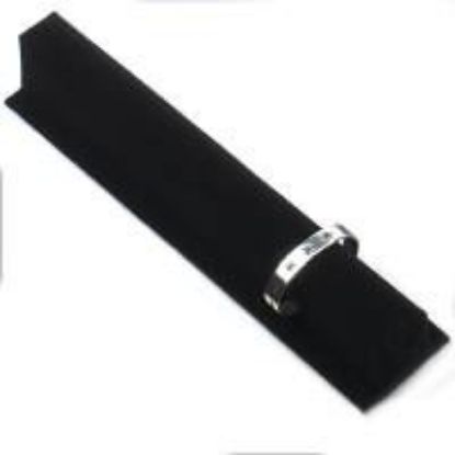Picture of Enchanted Black Velour Bracelet Bar Display with Base Long, 14" L x 3-1/16" W x 2-1/2" D, Sold individually, Made in the USA