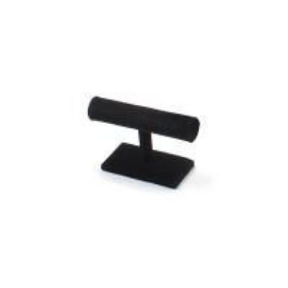 Picture of Black Velvet Round Shaped Single T-Bar Display, 7-1/2" W  x 5"H, Sold individually, Imported
