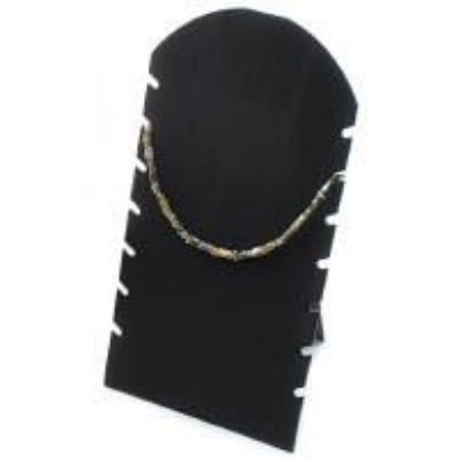 Picture of Enchanted Black Flock Choker Display Stand with Easel, 7-1/2" W x 14" H, Sold individually, Made in the USA