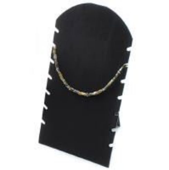 Picture of Enchanted Black Flock Choker Display Stand with Easel, 7-1/2" W x 14" H, Sold individually, Made in the USA