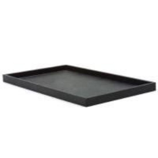 Picture of Black Vinyl Textured Quality Jewelry Tray, 14-5/8" x 8-1/4" x 3/4" H