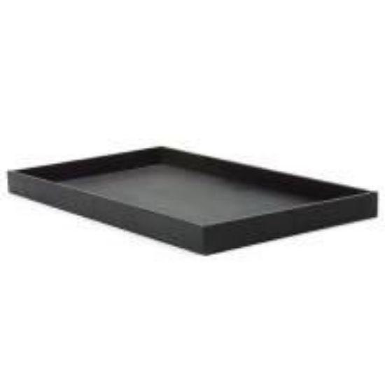 Picture of Black Vinyl Textured Quality Jewelry Tray, 14-5/8" x 8-1/4" x 1" H